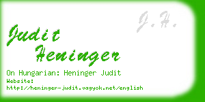 judit heninger business card